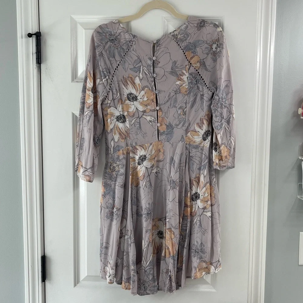 purple floral flowy dress | Free People - Picture 3 of 6